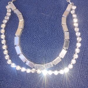 Dazzling Silver and Crystal Necklace